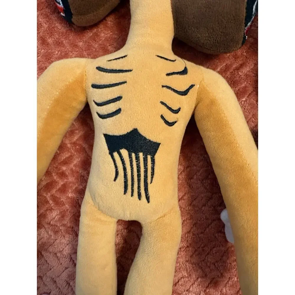 Brown Siren Head Collectible 14inch + Black Horror Cat 11 inch Plush Stuffed Toy